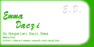emma daczi business card